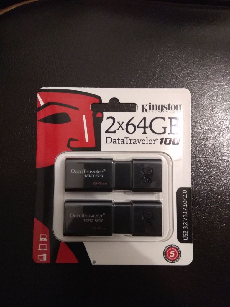 Kingston DataTraveler 100 G3 2x64GB | USB 3.2 | Нові