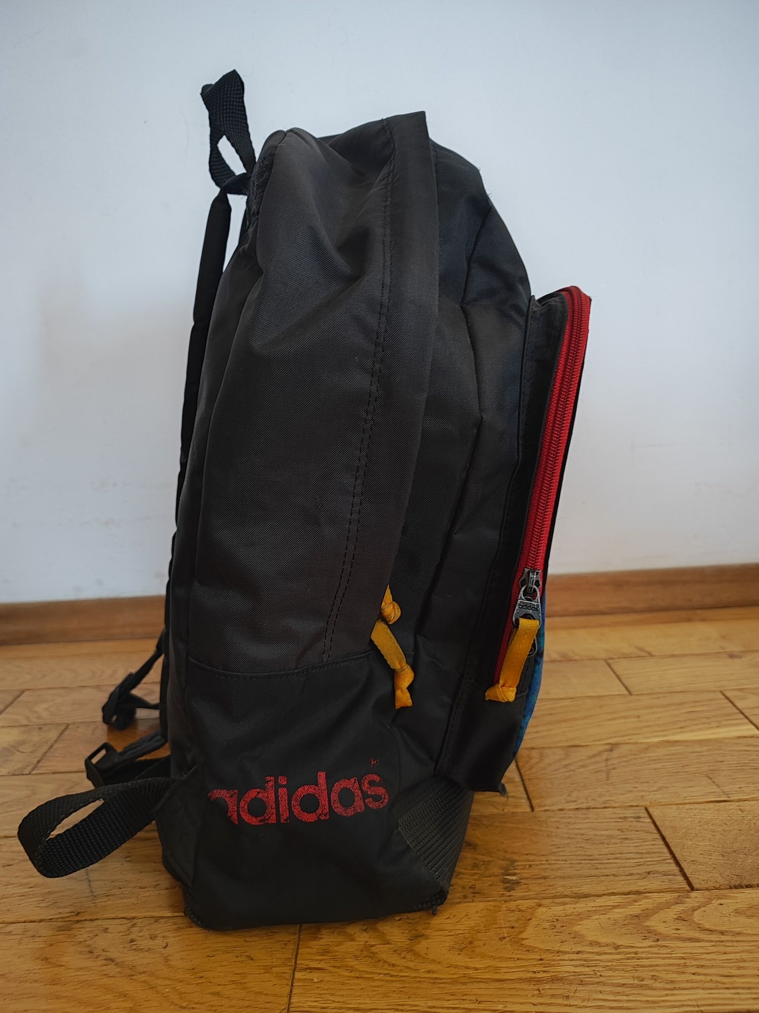 Plecak szkolny adidas retro vintage dwukomorowy  a4 stary