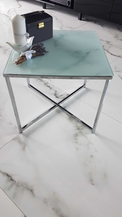Stolik szklany marmur