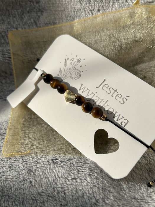 Bransoletka tygrysie oko i serce