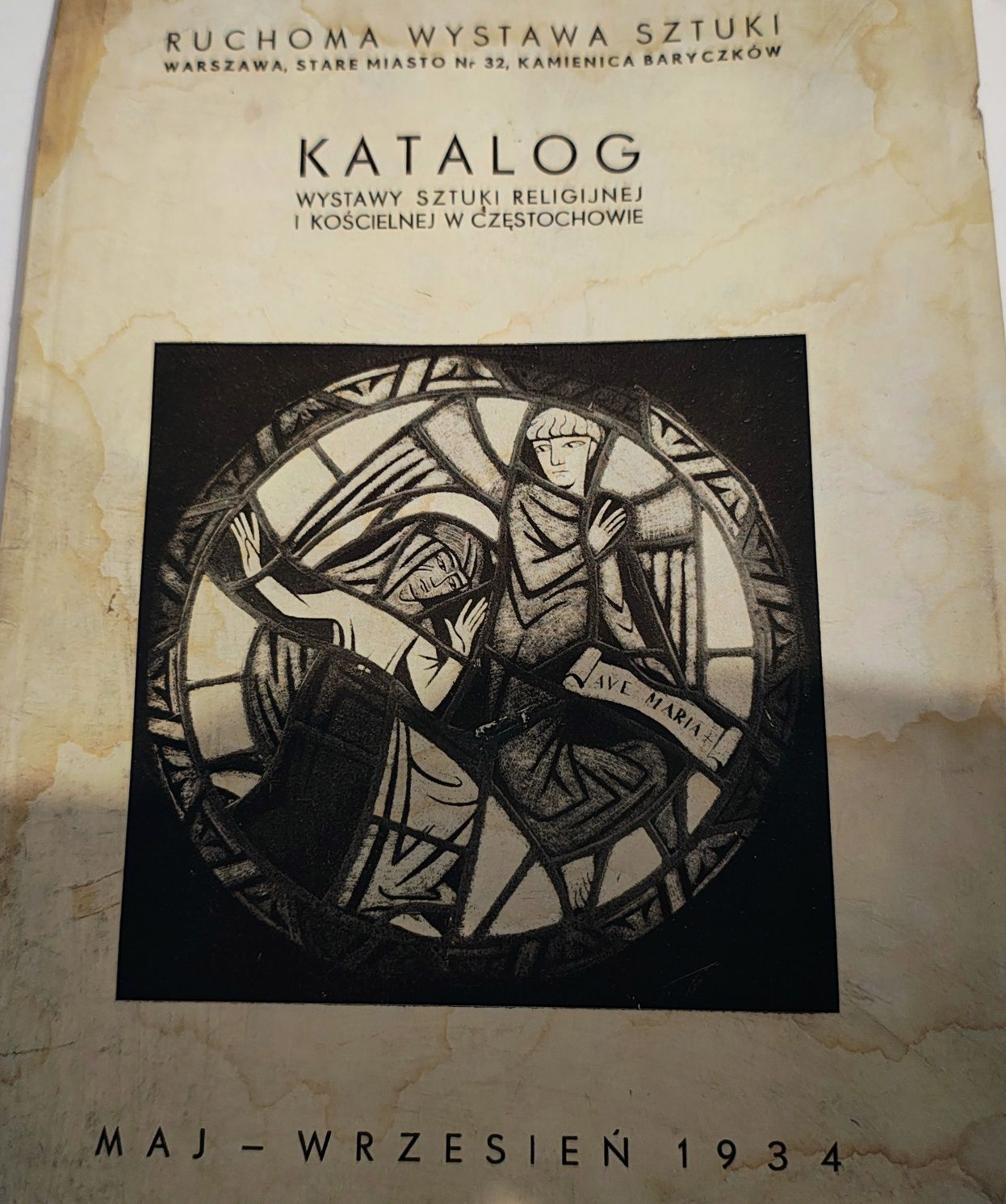 Stary Obraz 1934r Wlastimil Hofman grafika/druk z katalogu sztuki reli