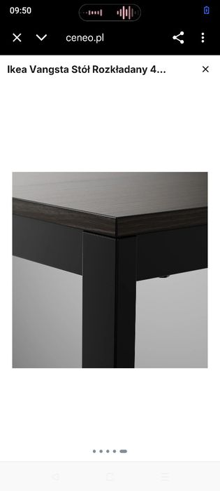 VANGSTA Stół rozkładany, czarny/ciemnobrązowy, Ikea