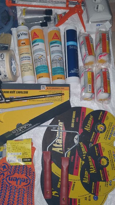 Герметик силикон монтажный пистолет расходники