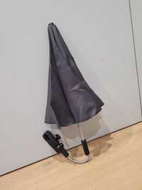 Szara parasolka z uchwytem do wózka spacerówki / gondoli