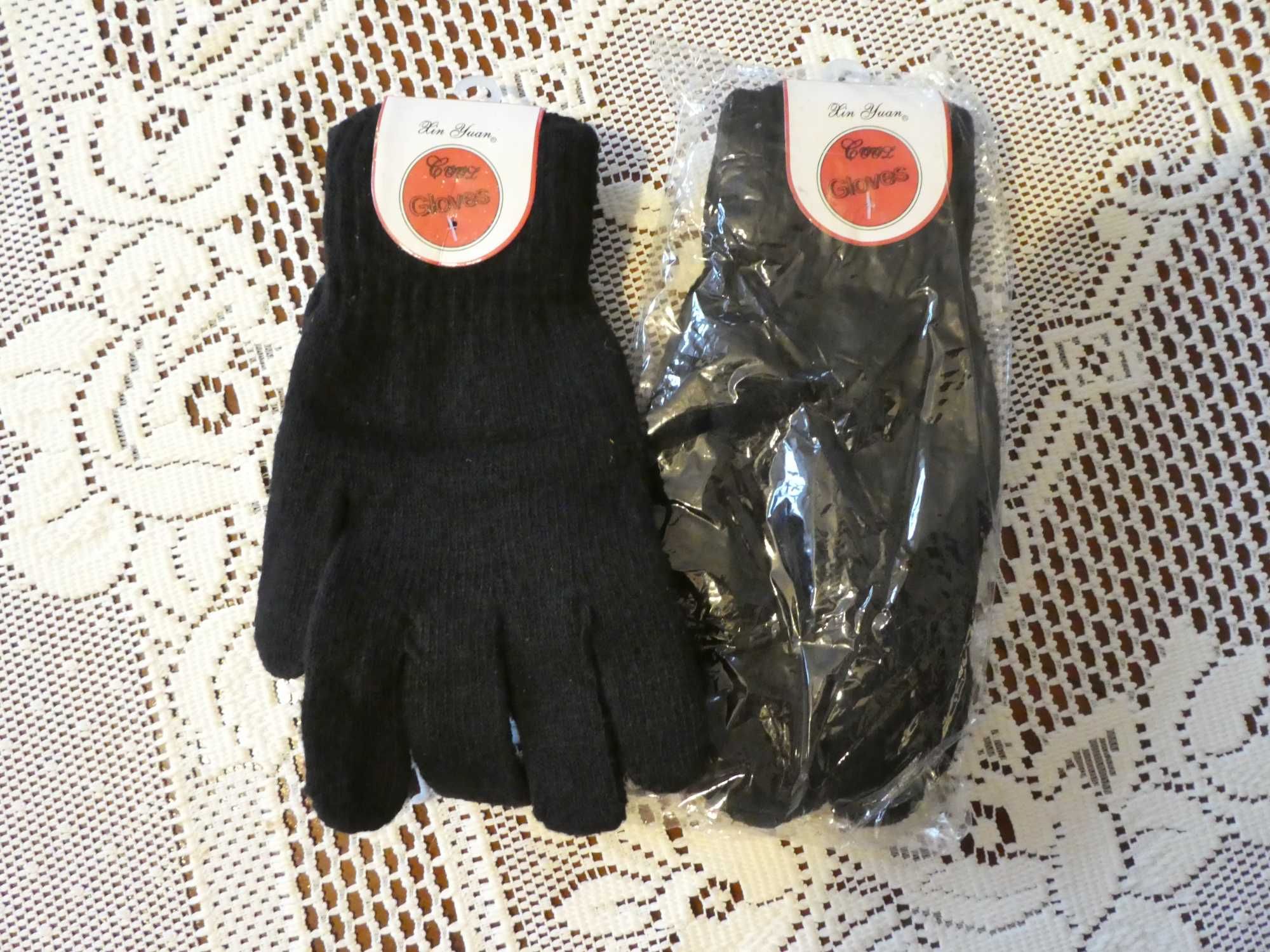 Rękawiczki zimowe, ciepłe, męskie/damskie, czarne