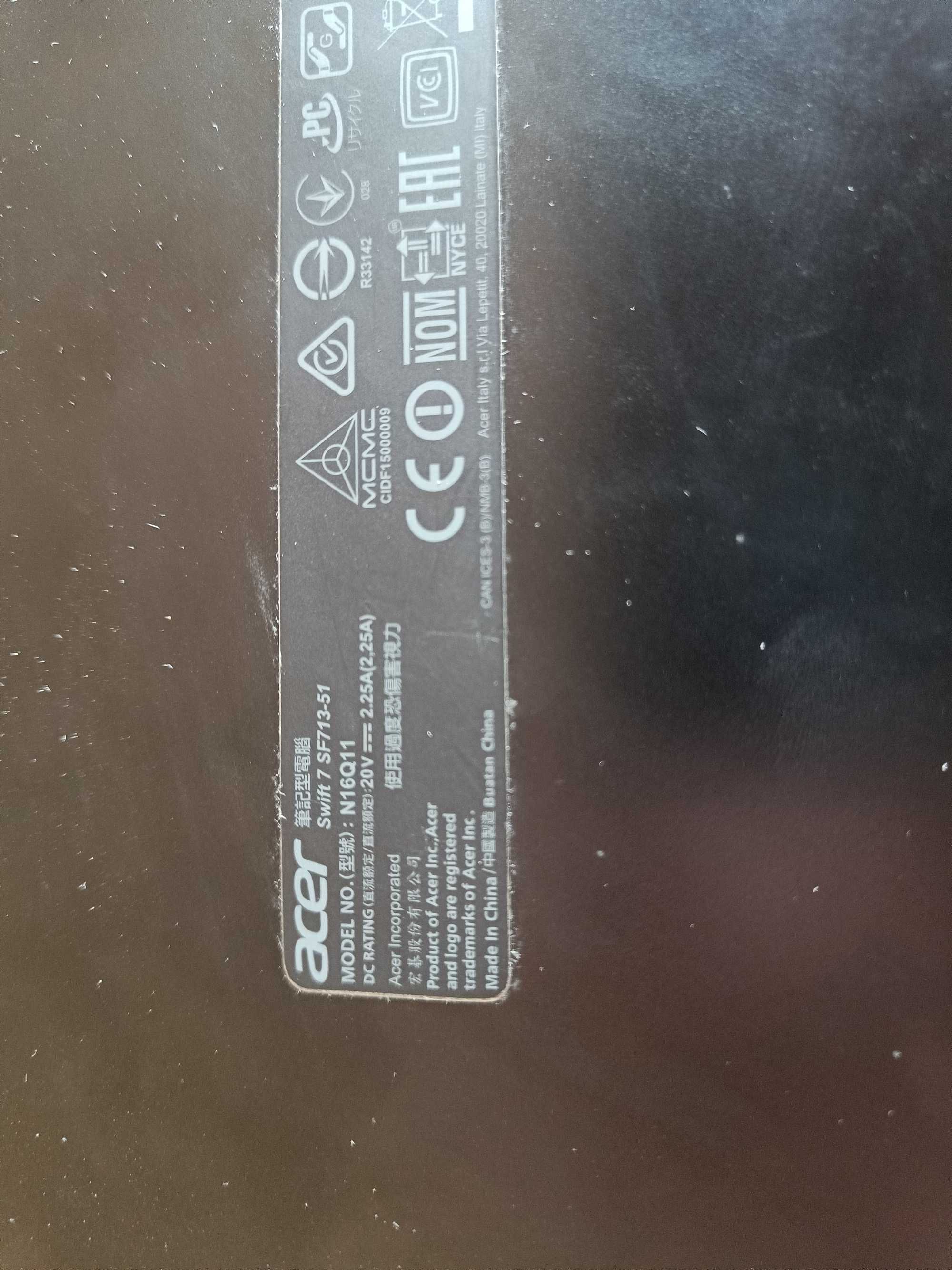 Laptop/ultrabook Acer Swift 7 (supercienki ultrabook)
