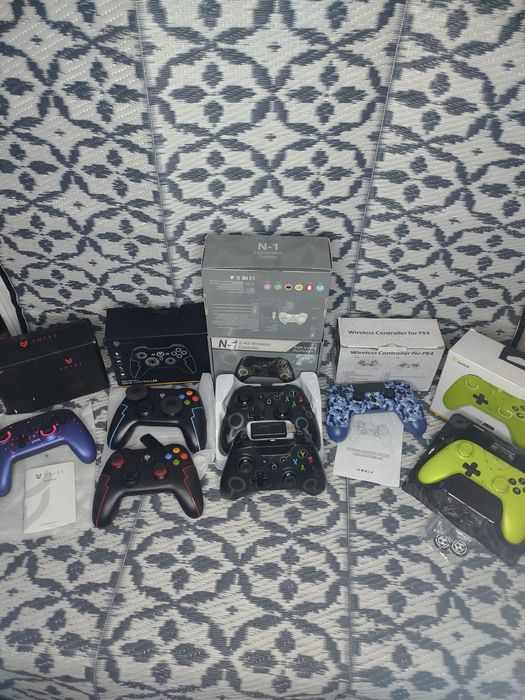 Геймпади джойстики EasySMX X05 три режимний контролер 2.4 донгл RGB