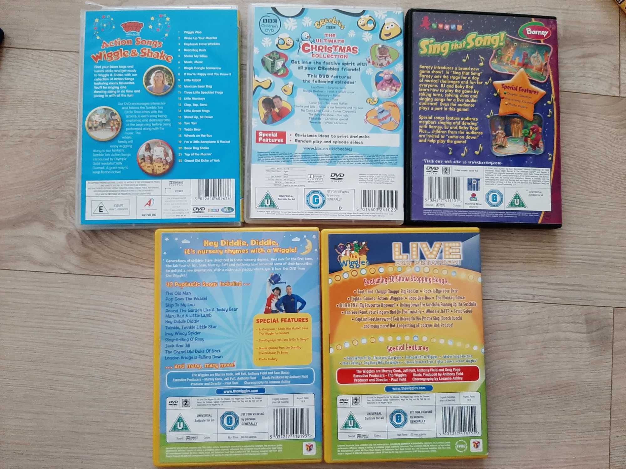 5 DVD Z Muzyką Edukacyjną Dla Dzieci MEGA ZESTAW!