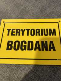Tabliczka z imieniem Bogdan