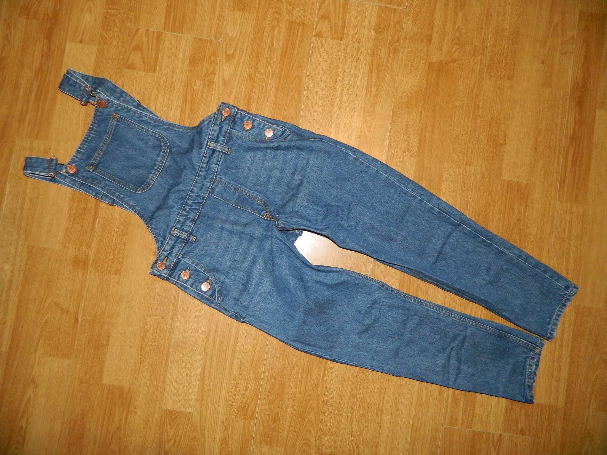 MONKI luźne jeansowe ogrodniczki roz XS