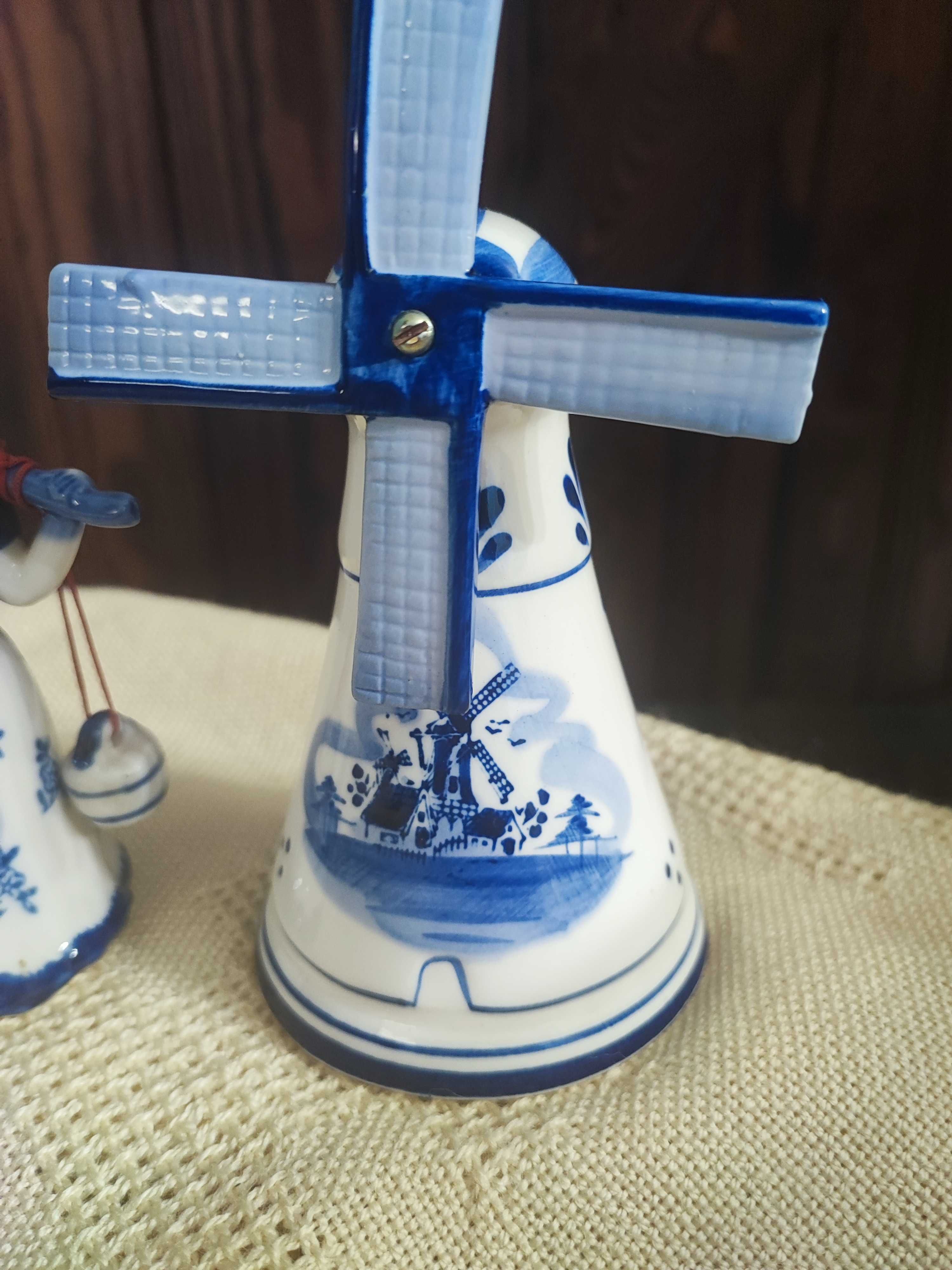 Zestaw porcelany holenderskiej wiatrak kobieta wodzianka