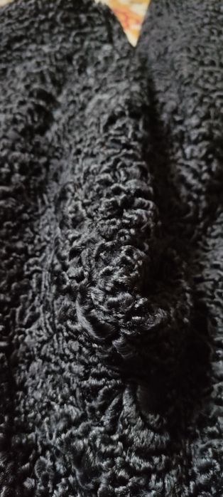 Futro futerko kolnierz lis karakuł czarne Persian coat jacket