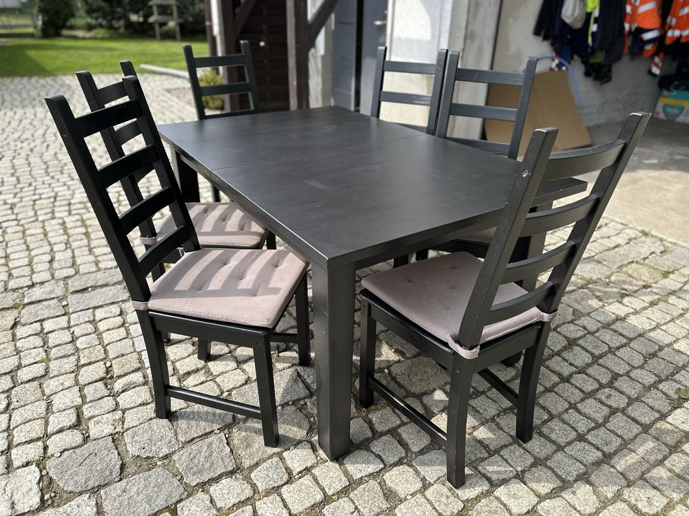 Stół Ikea Stornas i 6 krzeseł Kaustby