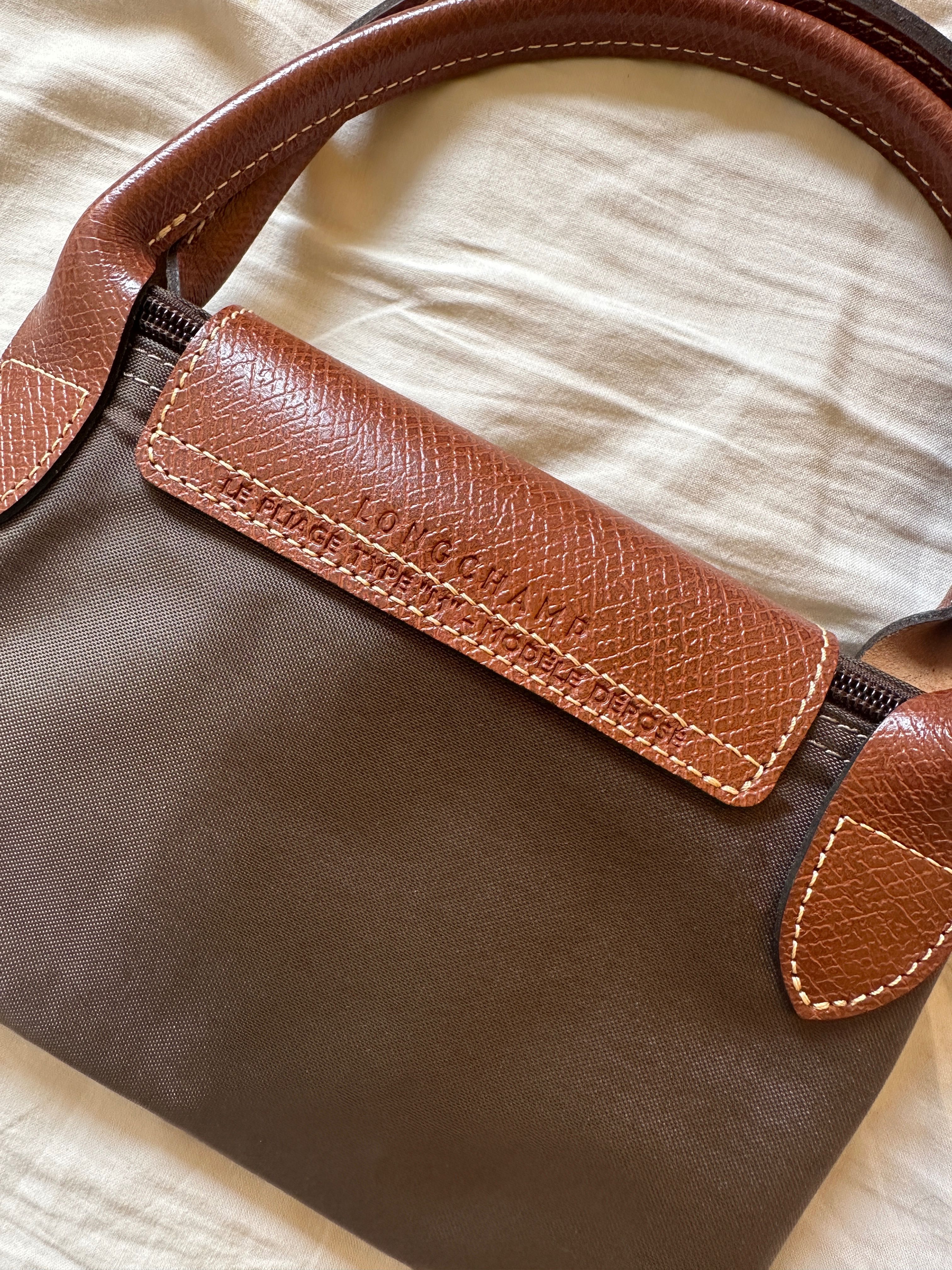Longchamp Le Pliage M Depose – Castanho/Verde – Nova