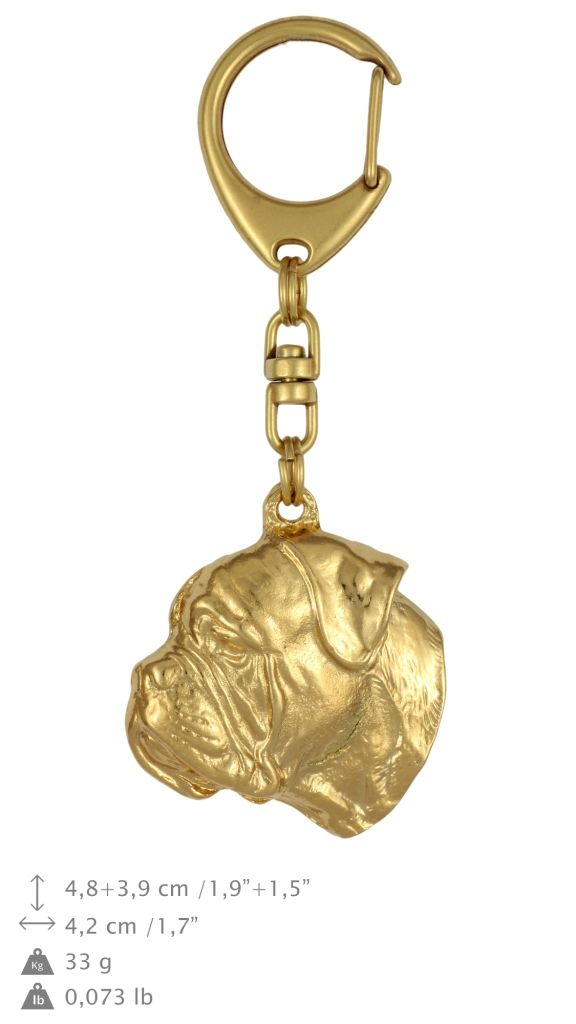 Bullmastiff brelok pozłacany Art-Dog