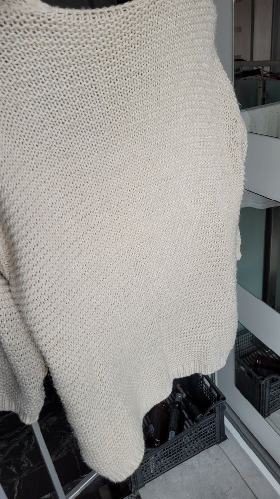 Sweter kardigan bezowy