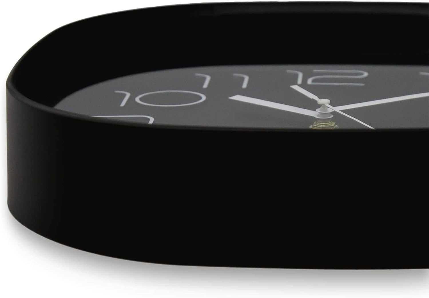 Zegar ścienny w stylu retro, czarny, kwarcowy, bez tykania, 28cm
