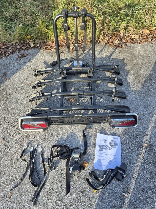 Bagaznik Eufab na hak odchylany na 4 rowery