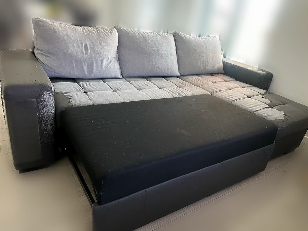 Sofá chaise longue + cama