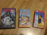 Kasety VHS, 3 sztuki, stan nieznany