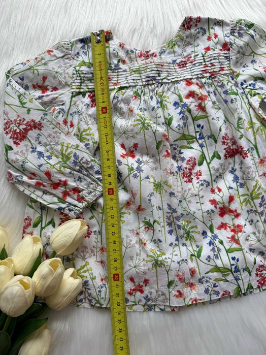 Koszula niemowlęca w kwiaty jak Newbie rozmiar 80/86