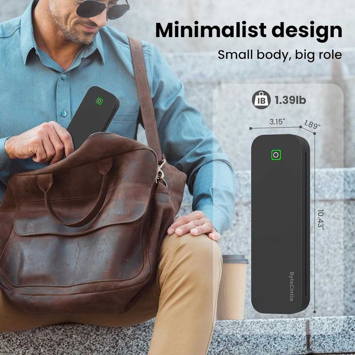 ByteCintia Przenośna drukarka do podróży, drukarka termiczna Bluetooth