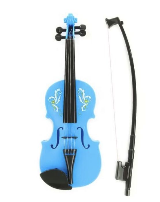 Скрипка дитяча іграшкова Блакитна стан нової