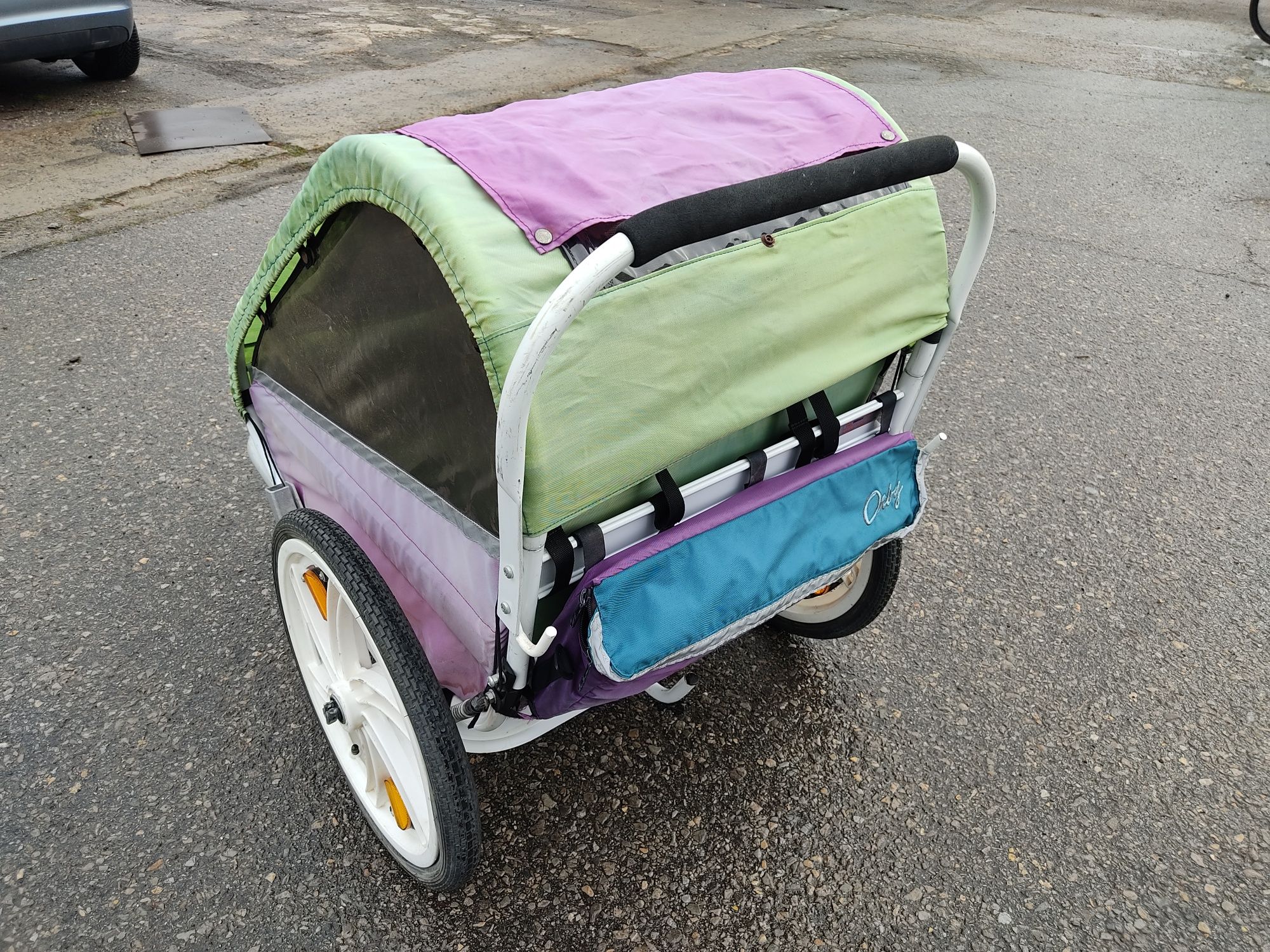 Przyczepka rowerowa dla psa wózek 2w1 riksza Orby amortyzacja