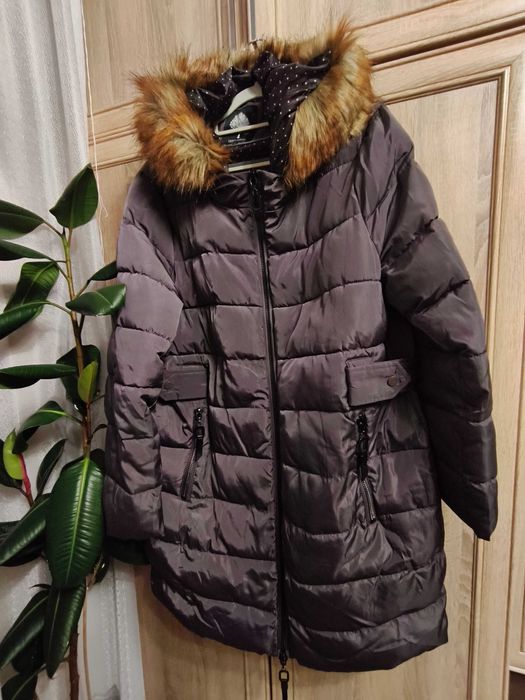 Płaszcz damski zimowy CARRY rozmiar XXL/44 fioletowy