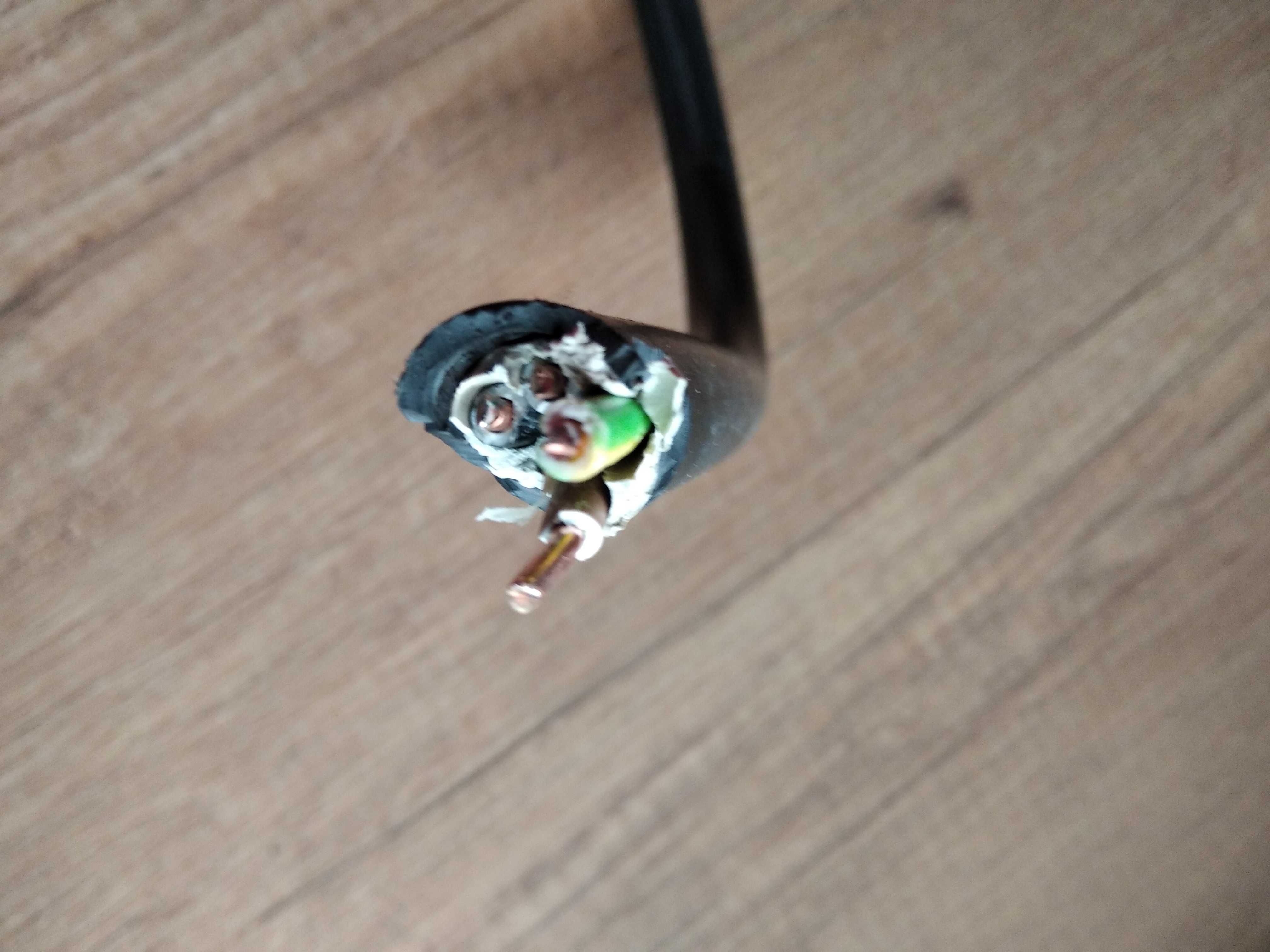 Kabel miedź 4x2,5 mm2 12,5 m czarny ziemny dodatkowa ochrona nowy