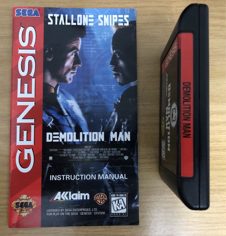 Demolition man sega mega drive completo em excelente estado