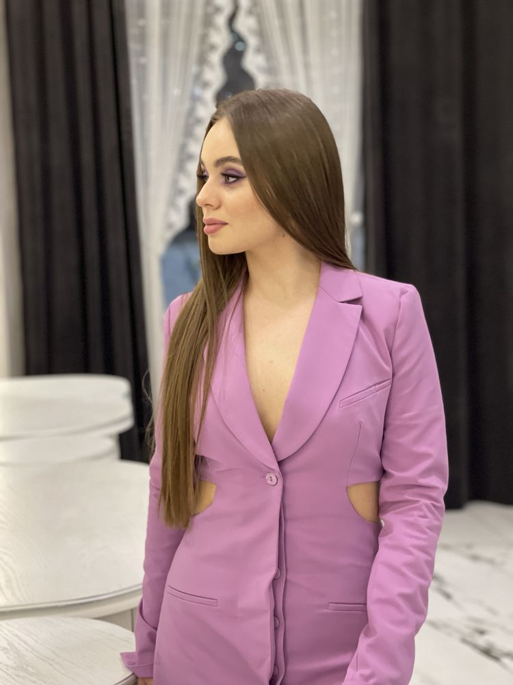 Коктельное лиловое фиолетовое платье Zara