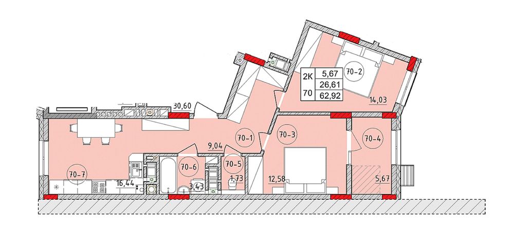 Продаж 2 кім. квартири в новобудові вул. Довга