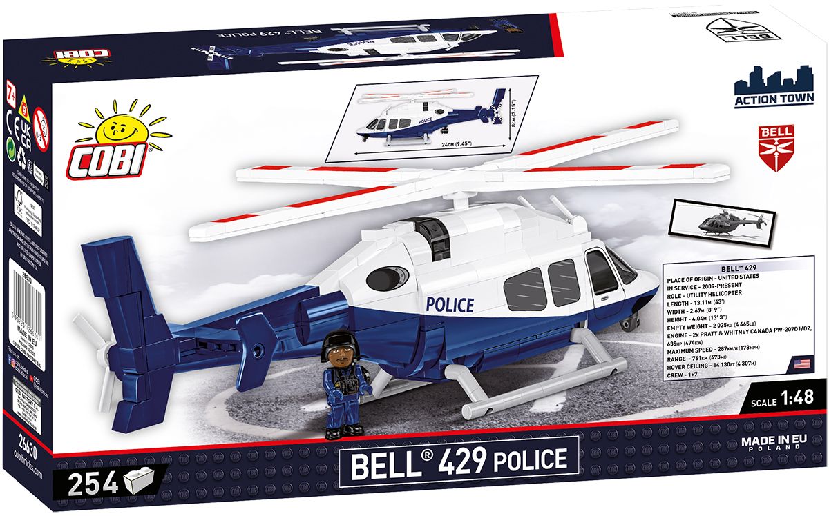 Klocki Cobi 26630 Helikopter Model Bell 429- Police Action Town 254 El