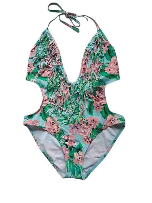Strój kostium kąpielowy monokini bikini BooHoo 40,L frędzle