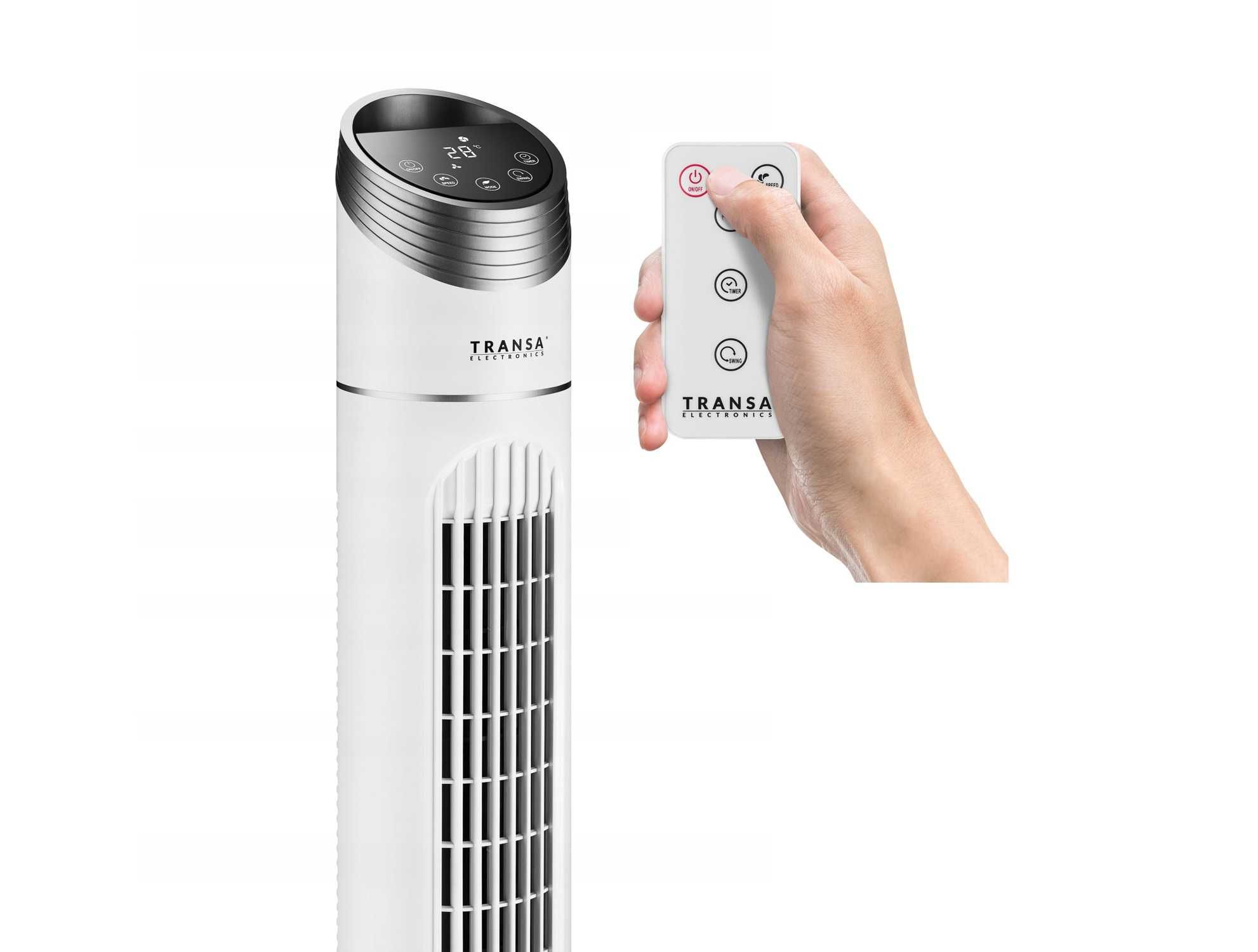Wentylator Kolumnowy Podłogowy Wieżowy WhiteFan Transa 40W Pilot Timer