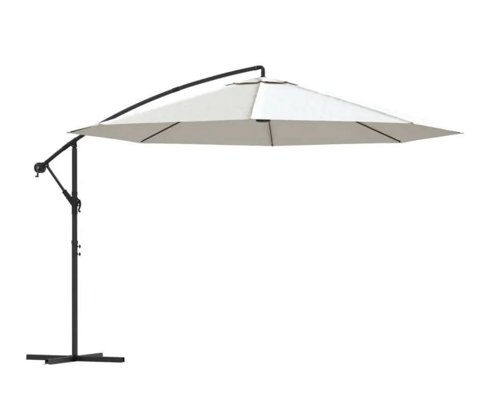 Parasol duży na wysięgniku biały 3,5 m