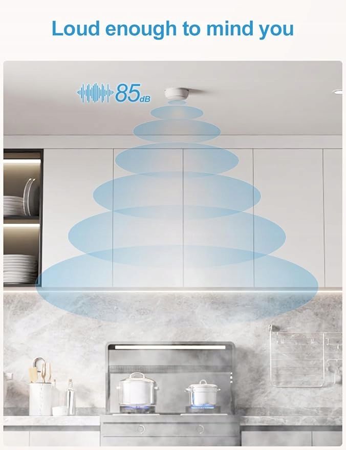Inteligentny czujnik dymu smart Wi-fi Maxcio