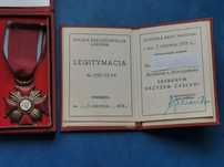 Srebrny krzyż zasługi PRL z nadaniem 1978r.
