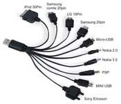 Uniwersalny kabel USB 10 w 1 + ŁADOWARKI