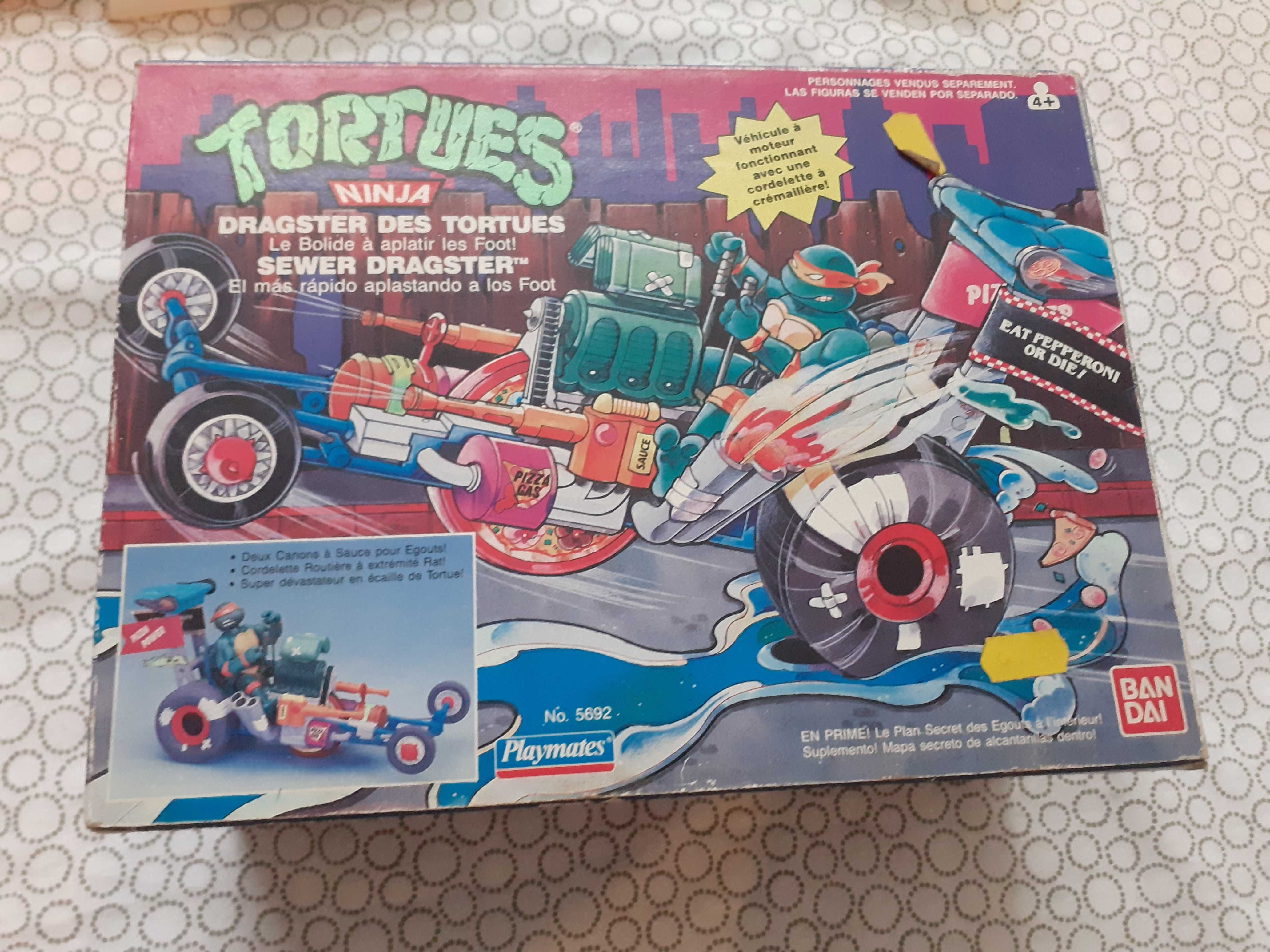 Teenage Mutant Ninja Turtles TMNT Sewer Dragster + Pizza Thrower Novos