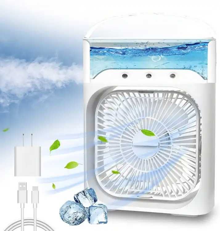 3w1 WENTYLATOR NAWILŻAJĄCY Powietrze Klimatyzator Na Kostki Lodu USB
