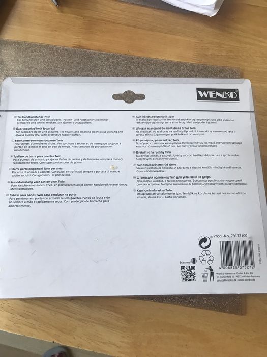 Wieszak Verko  do  kuchni , kazienki na ręczniki zawieszany.