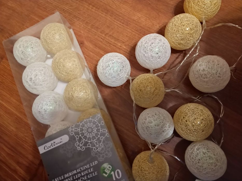 Kule dekoracyjne LED lampki  2 komplety N OWE Boże Narodzenie