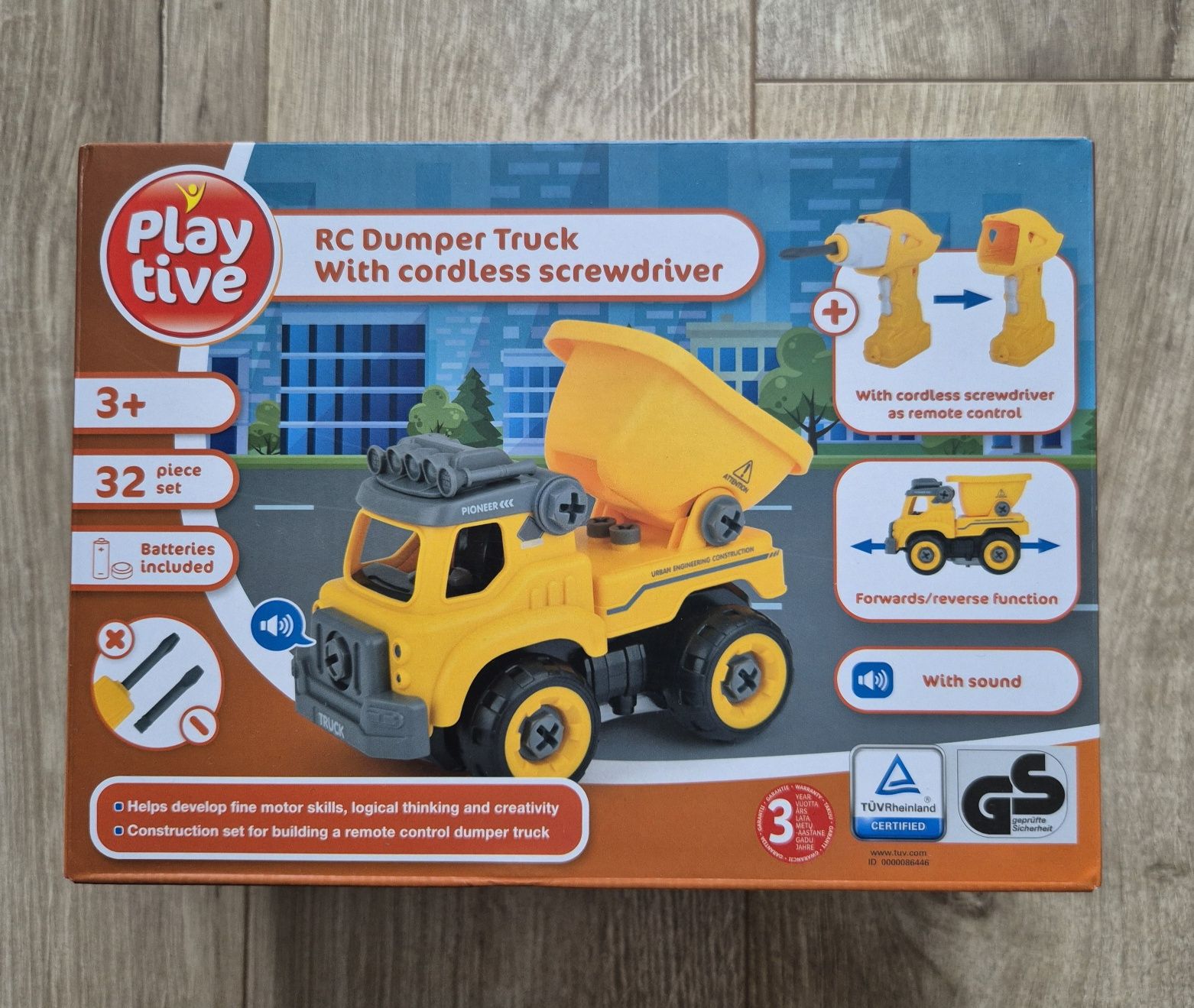 Wywrotka RC z wkrętarką akumulatorową, 32 szt, wiek 3+
