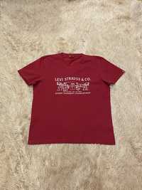 Красная футболка levis big logo левис левайс оригинал L