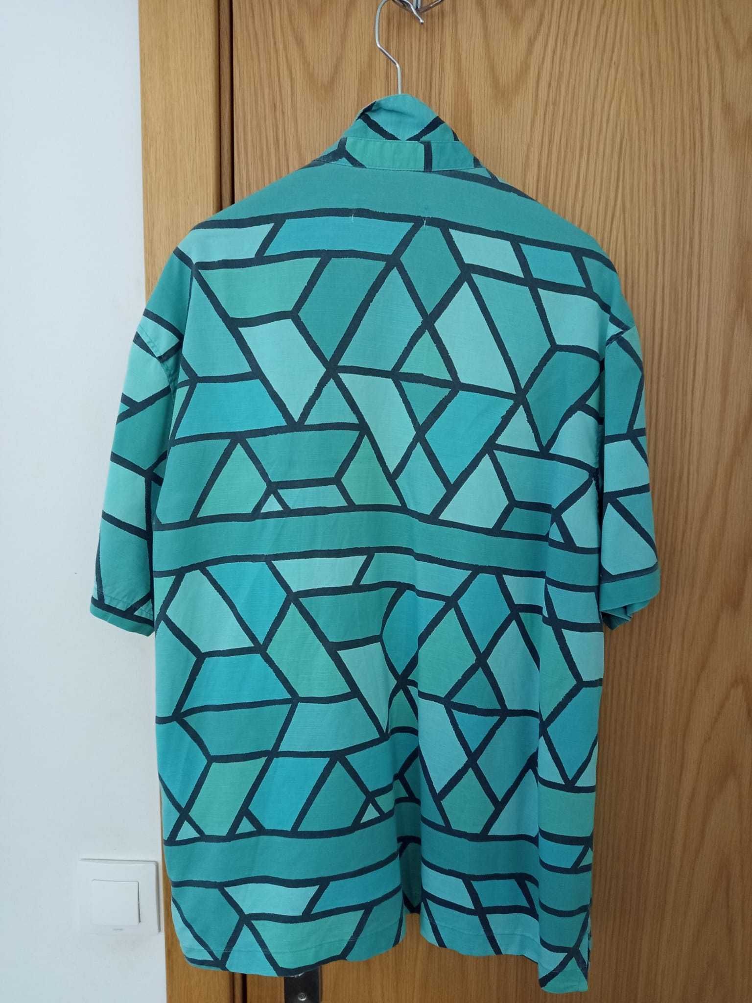 Camisa de verão azul - Bershka