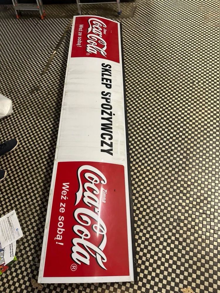 Reklama podświetlana Coca-Cola sklep spożywczy LED