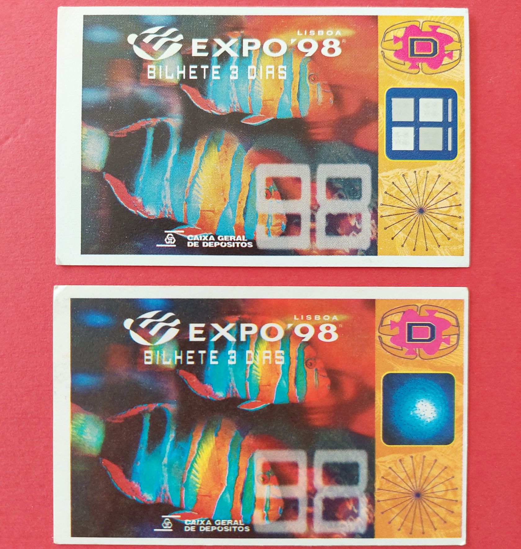 Lote Bilhetes EXPO 98/ EXPO 92