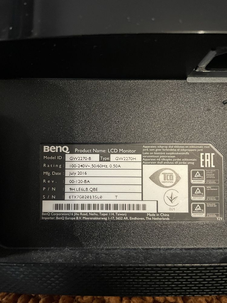 Monitor Benq 21.5” (usado)